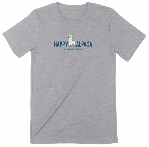 Happy Alpaca Short-sleeve T-shirt (Grey)