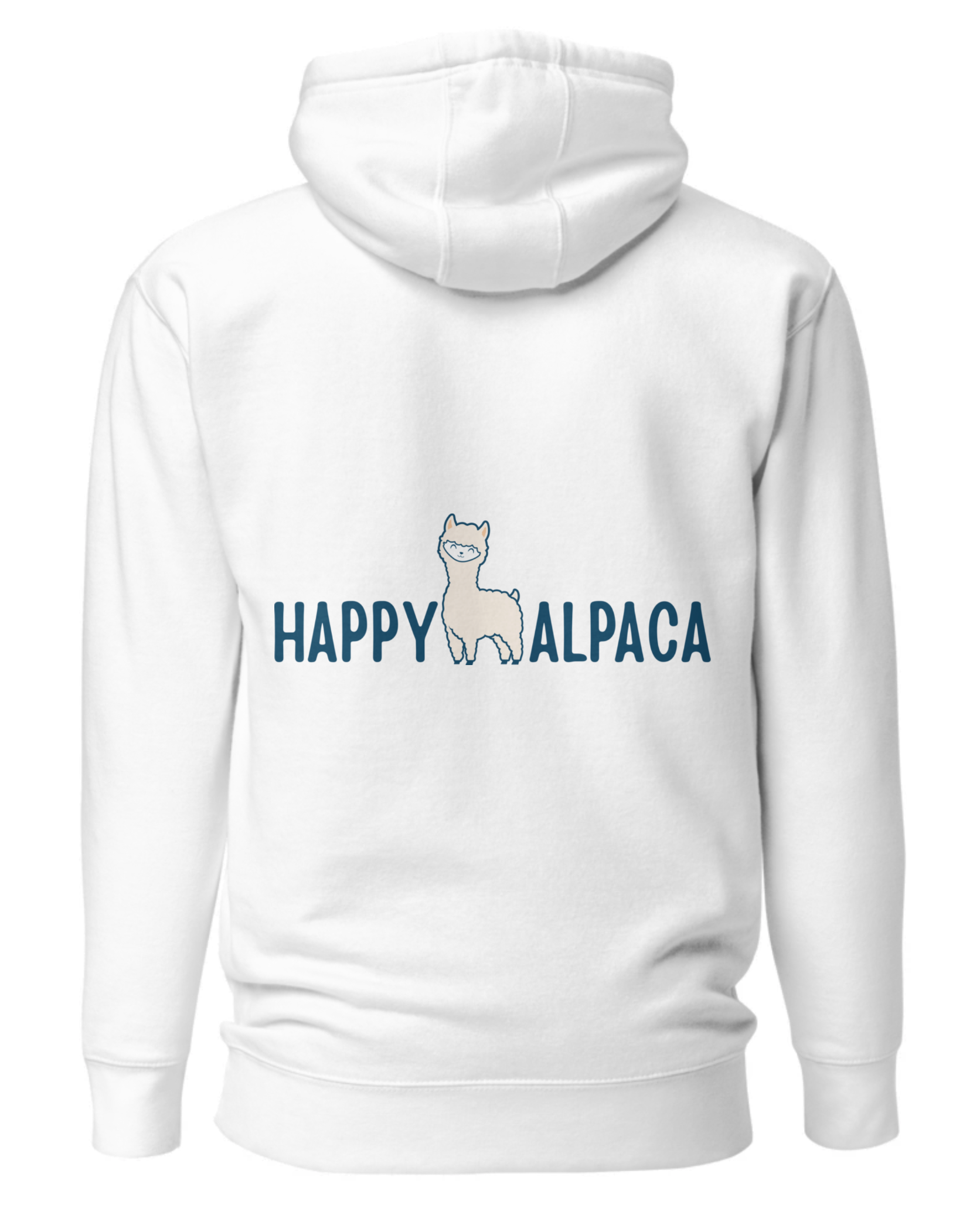 Happy Alpaca Youth Hoodie (White)